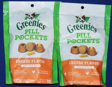 GREENIES Pill Pockets Cheese Flavor Soft Treats Easy Dose Time 60ct Exp 10-6-25