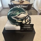 Dallas Goedert Autographed Mini Helmet Fanatics Under Wraps Eagles