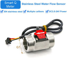 Digital Flowmeter Intelligent 1-Inch Water Flow Sensor Temperature Velocity