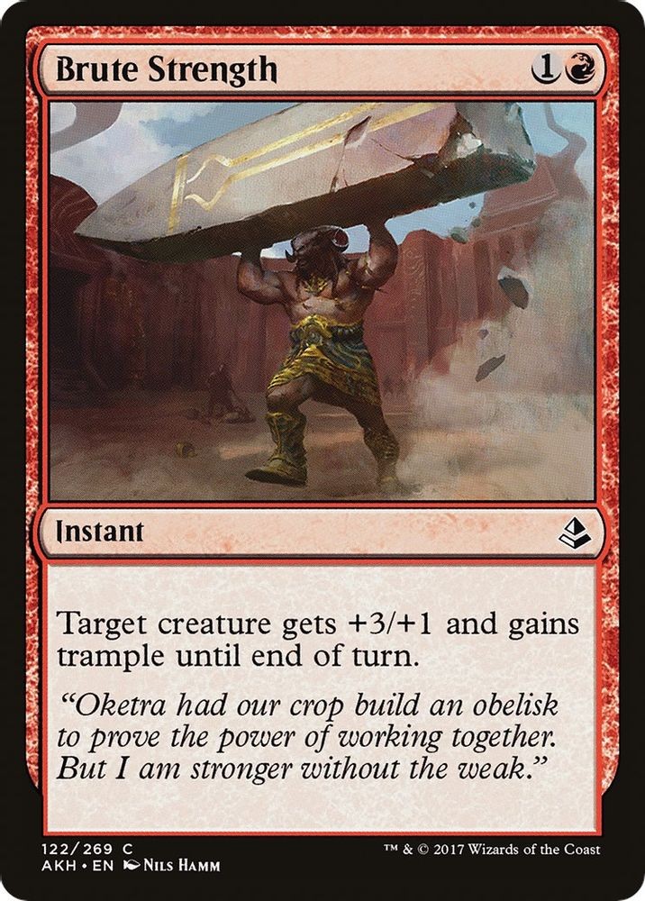 2017 Magic: The Gathering: Amonkhet - Brute Strength (#122, C, Near Mint)