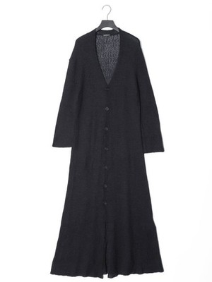 トップス Ann Demeulemeester food cardigan black Ann Demeulemeester Black Long Cardigan Asymmetrical Made in Italy