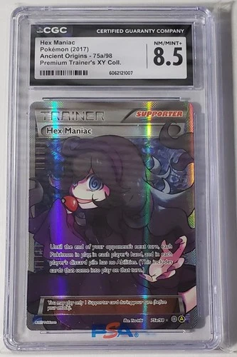 201 7 Pokemon Hex Maniac Alt Art 75a/98 Ancient Origins Promo XY CGC 8.5