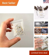 100 Clear Jewelry Bags with Zipper - Anti-Tarnish Protection, 2.75x3.93