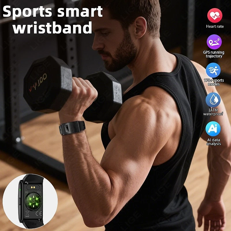 Smartwatch Herren Herzfrequen Pulsuhr Schlaf Fitnessuhr Schrittzähler Armbanduhr