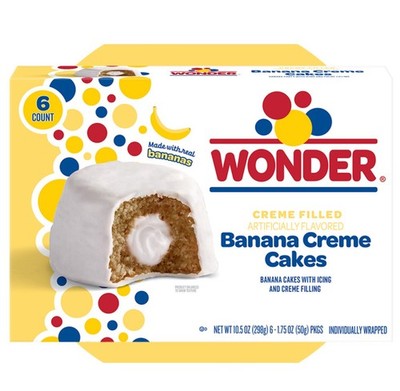  New Limited Edition Wonder Creme Filled Banana Creme Chocolate Cupcakes 10.5oz