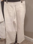 Women's White Linen Lands End Pants 6 — photo 3