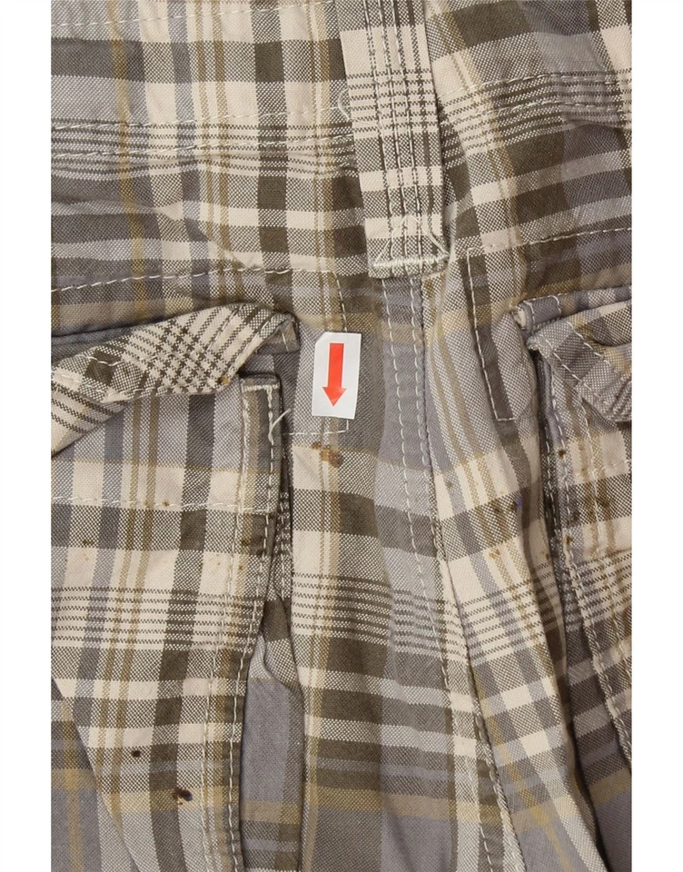 Pantalones cortos cargo EDDIE BAUER para hombre W33 gris medio a cuadros algodón S202 Foto 3 de 4