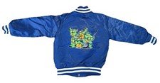 Vintage 1990 Chalk Line Teenage Mutant Ninja Turtles Satin Jacket Youth Size 4