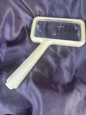 Bausch Lomb Magnifying Glass Pearl Ivory Blonde Rectangle Shape With Handle