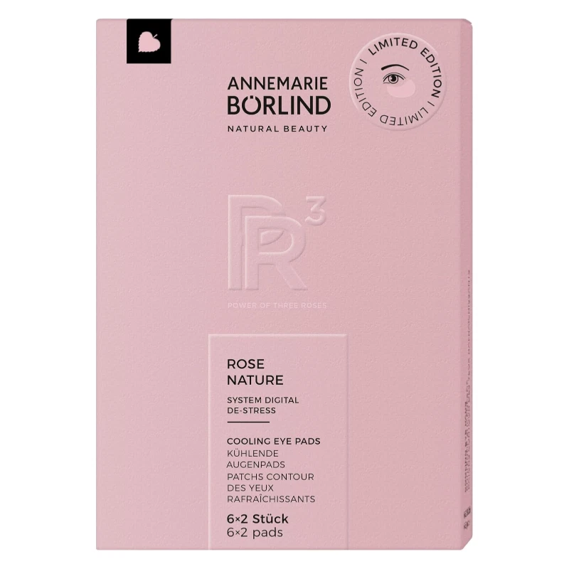 Eye Pads Cooling Rose Nature Vegan Anti-Puff Hydrating De Stress 6x2 - Image 2 of 2
