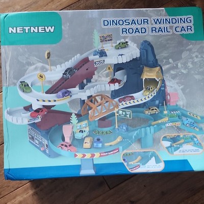 NETNEW Dinosaur Winding Road Diecast Car Play Set with Sound Effect MPN 5501A