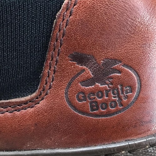 Georgia Boot Slip-On Boots Mens Size 8.5 Leather Pull On Work Oil Resistant - Picture 9 of 15