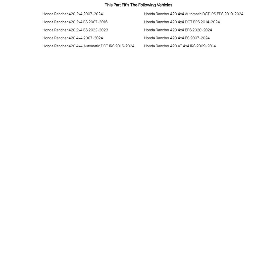 Wiseco Piston Kit For HONDA RANCHER 420 4x4 AT DCT IRS 2015-2022 Foto 4 de 4
