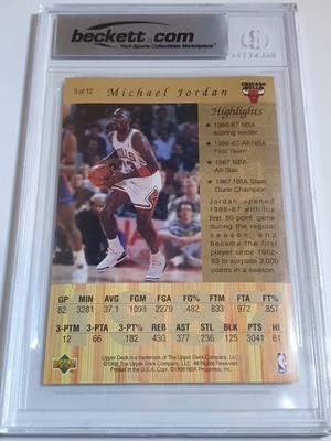 1998 Upper Deck Michael Jordan Gatorade #3 Jumbo GOLD Foil - BGS 9