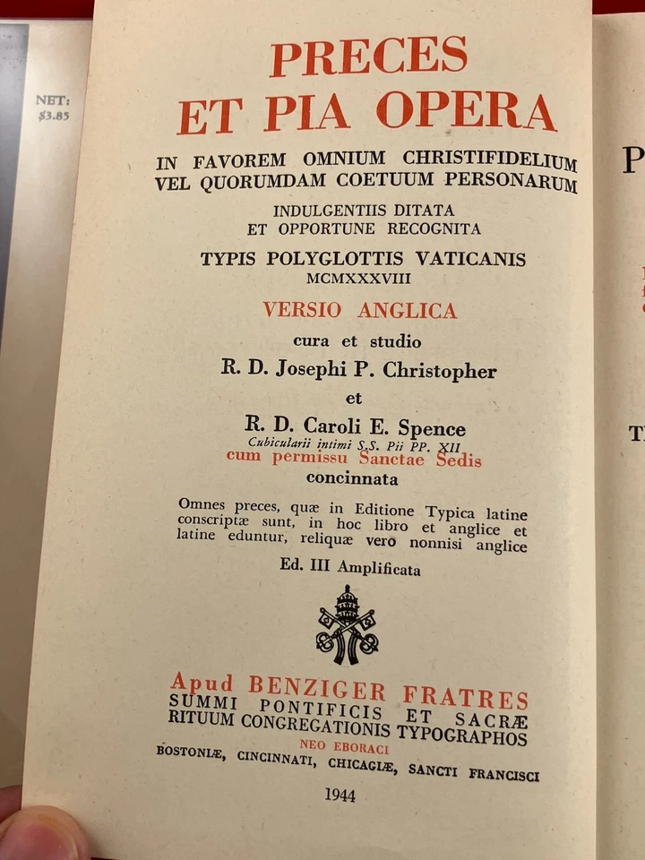 The Raccolta Collection of Indulgenced Prayers & Good Works, HC In box - Image 3 of 4