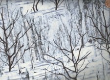 Winter Forest snowy trees landscape Benartex fabric
