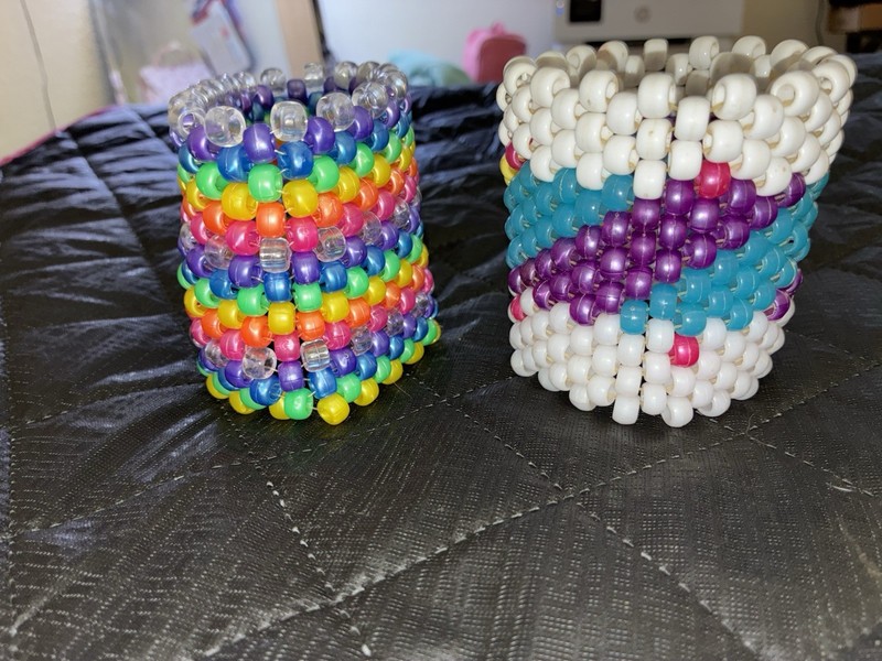 KANDI cuff bracelet RAVE EDM EDC PLUR SCENE burning man pride rainbow girl hand