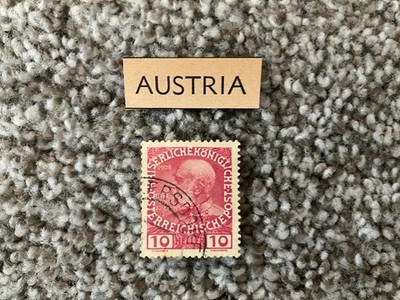 Austria Stamp - 1914 - 10 cents - Red - Franz Joseph - Used