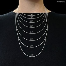 925 Sterling Silver Stamp Shiny Snake Chain Necklace UK Stock Same Day Dispatch