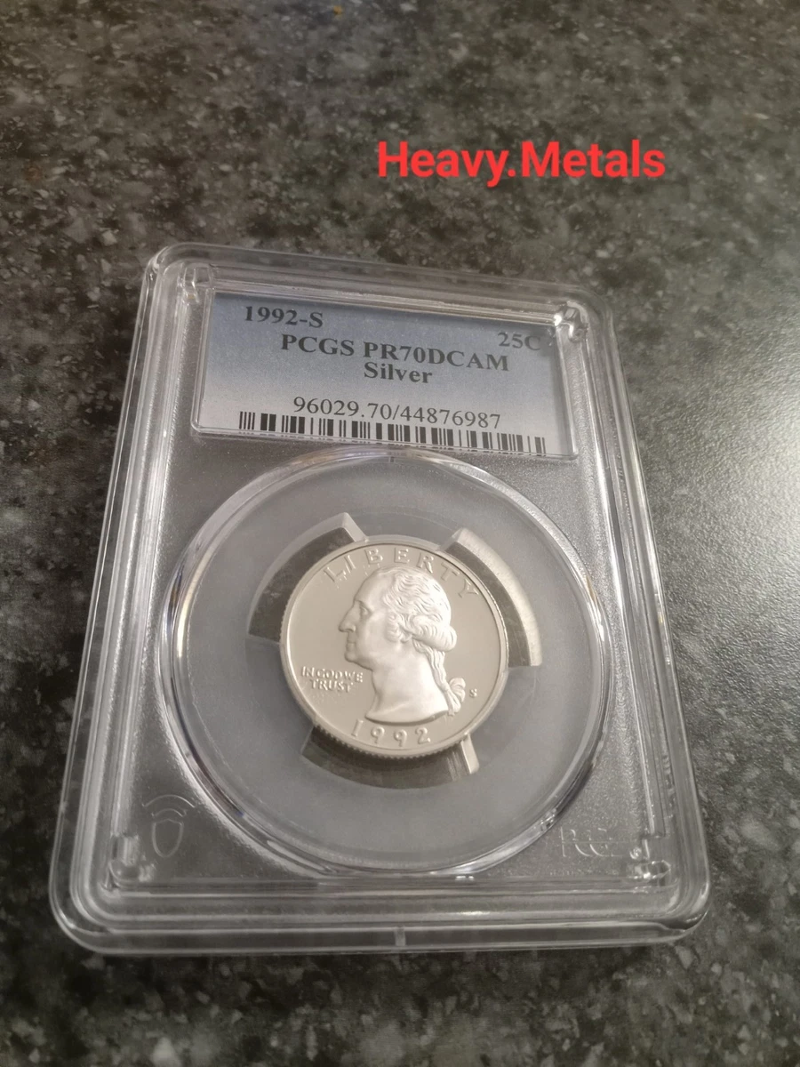 Silver PR 70 Graded 1992 Washington Quarters (1932-1998) for sale