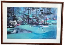 “The 11th at Augusta” Georgia, Artist, Mark King, Wood Frame 1989.