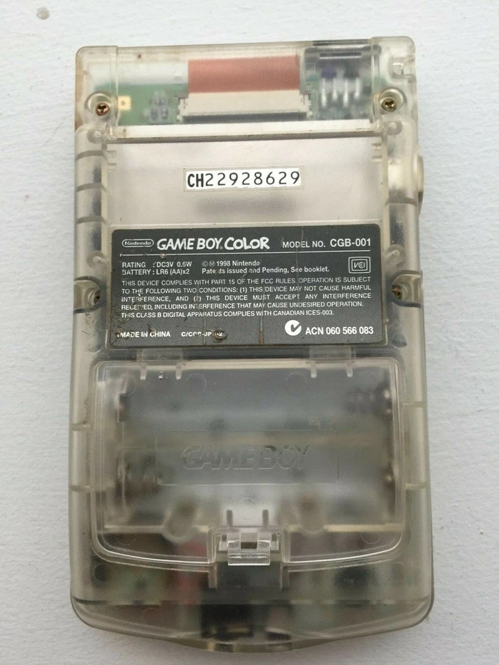 Nintendo Game Boy Color Console GBC CGB-001-Clear Skeleton-100% OEM Tested Works - Image 2 of 2