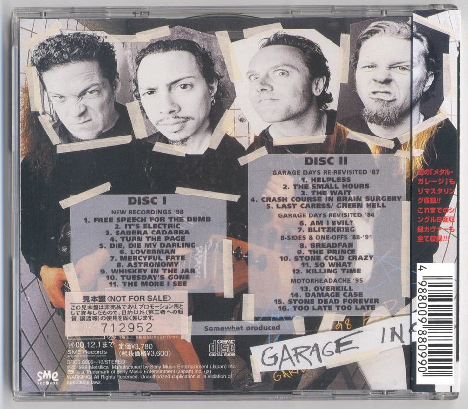 Metallica – Garage Inc. SRCS 8809~10 2xCD new PROMO Japan freeship - Bild 2 von 2