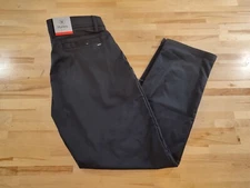 Mens Hurley Jet Set Tech Pants Flat Front Moisture Wicking Stretch Black 34Wx30L