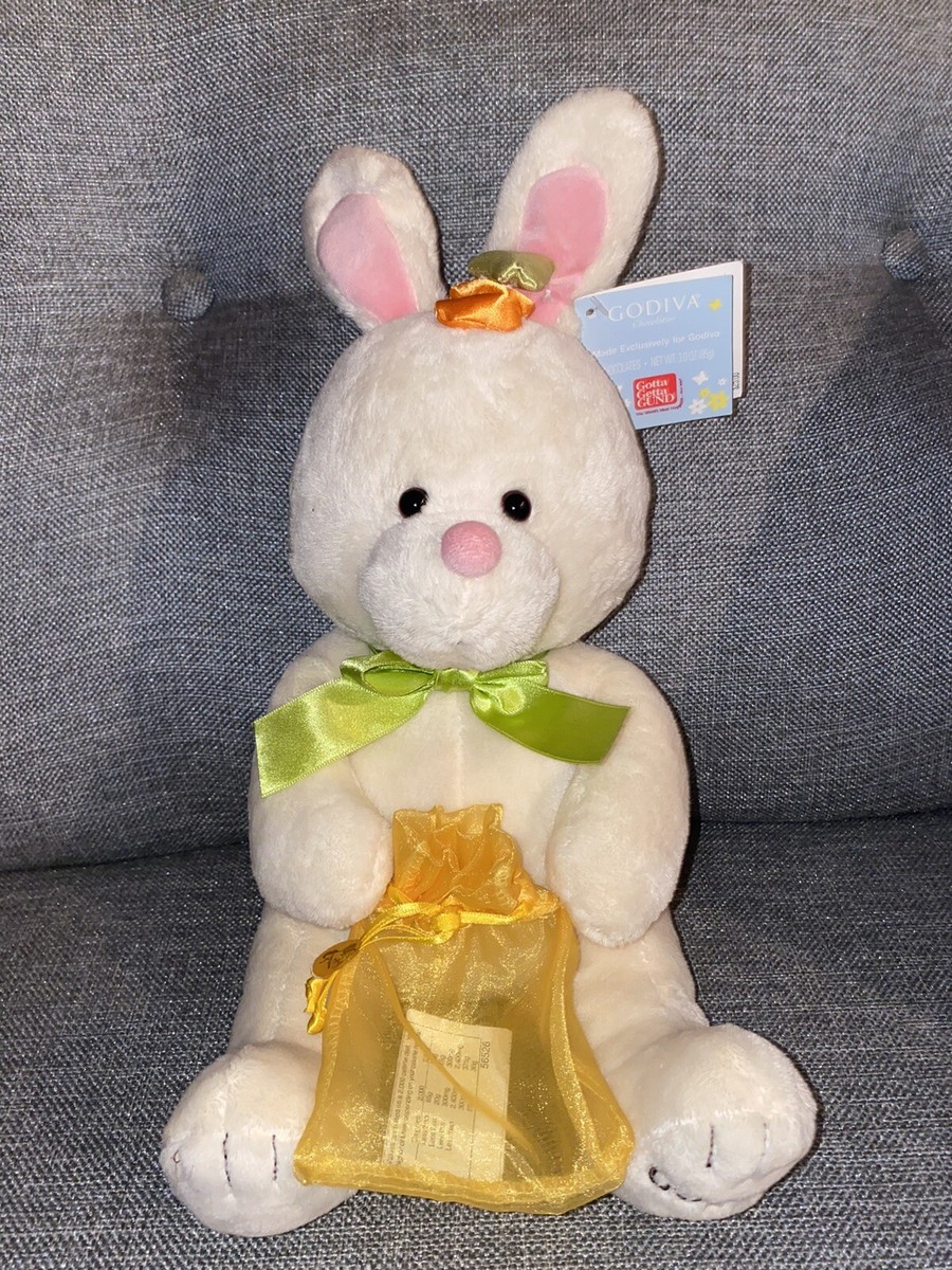 2010 GUND GODIVA CHOCOLATE COLLECTIBLE BUNNY EASTER PLUSH DOLL