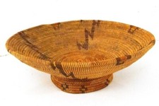 Old Orig 1880s Candelaria Valenzuela Ventureno Pedestal Basket Chumash Very Rare