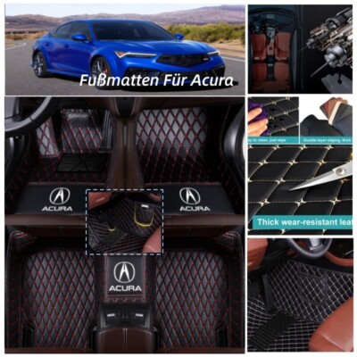 Nach Maß für Acura Automatten Auto-Fußmatten 3D PU Ledermatten Wasserdicht