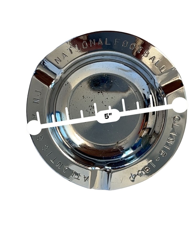 1954 Vintage Atlantic City NJ National Football Clinc Metal Ashtray