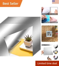 Versatile Non-Glass Mirror Stickers - 10 Pieces for Stylish Wall Enhancements