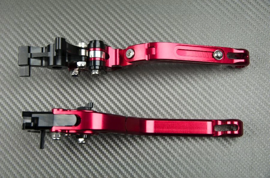 Faltbare Einstellbarer Hebel Paar Flip Up Rot CNC HONDA CBR954RR CBR 954 900 RR - Bild 4 von 4