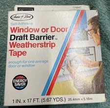 Window Or Door Draft Barrier Weatherstrip Gold Tape 9-74847 Sears