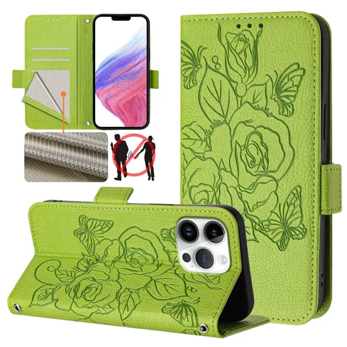 Luxury Leather Rose Wallet Cover Case for A55 A51 A73 M53 A54 A53 A52 A70 A50 - Picture 3 of 17