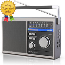 Portable AM FM Radio, Shortwave Transistor Radio with Best Reception, Battery Op