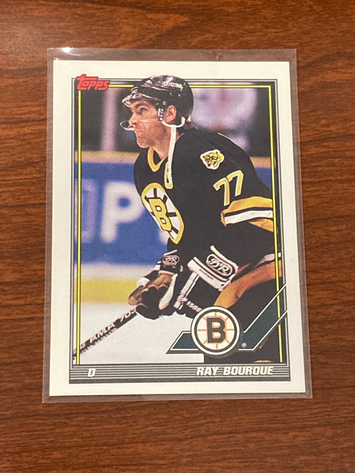 RAY BOURQUE 1991-92 TOPPS BOSTON BRUINS CARD #66