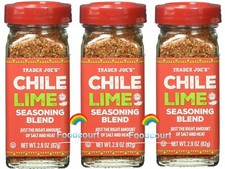 3 Bottles Trader Joe's Chile Lime Seasoning Blend Spice 2.9 oz Each Bottle