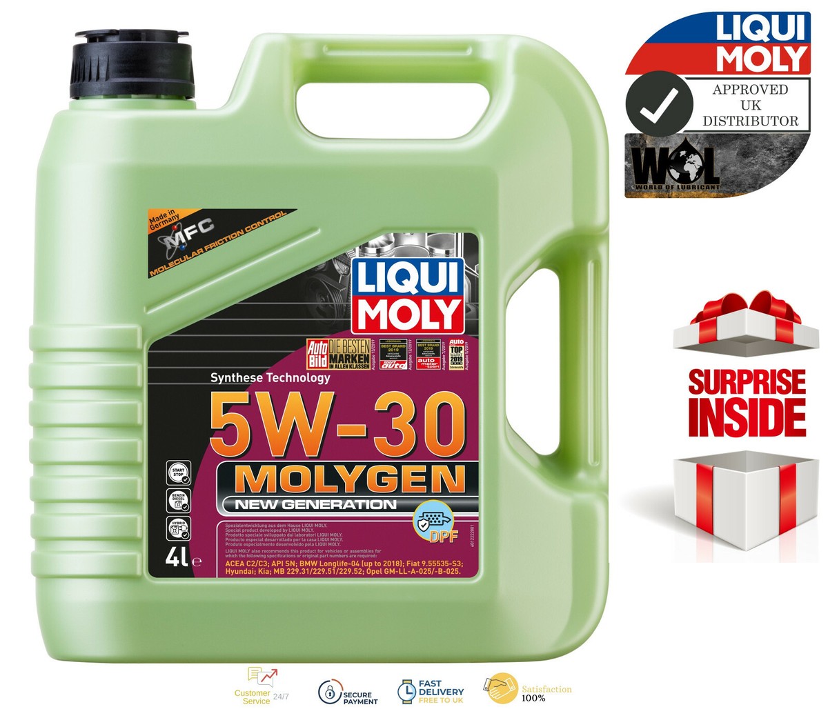 5W30 Synthetic Engine Oil DPF BMW AUDI PORSCHE Liqui Moly