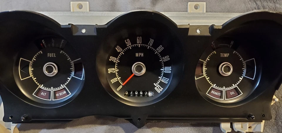 1972-73 Ford Gran Torino Ranchero Mercury Cougar painel de instrumentos OEM perfeito! - Imagem 3 de 4