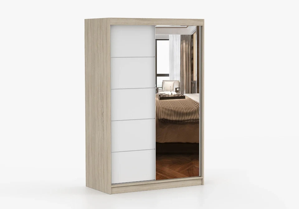 Schwebetürenschrank Schrank Mehrzweckschrank Kleiderschrank NEOMI 05 120 cm - Bild 3 von 4