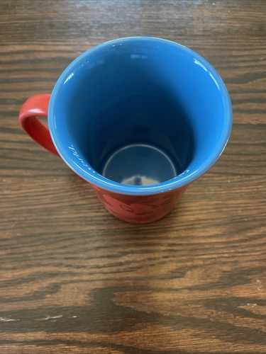 Disneyland Resort Mickey Mouse Red Blue Polka Dot Coffee Mug 14 Ounces - Picture 2 of 5