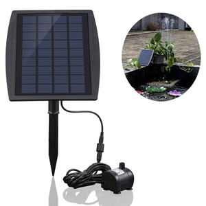 submersible fountain pond solar pump battery powered kit water outdoor
