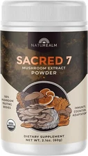 Naturealm Sacred 7 Organic Mushroom Powder for Coffee - Premium Mushroom