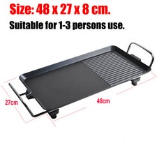Teppanyaki Grill Electric Table Grill BBQ Barbecue Griddle Non-stick Hot Plate