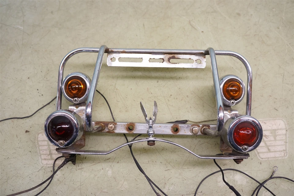 Harley-Cabeza de pala 1969 Panhead FLH Duo Electa Glide *2502B luces de señalización traseras Foto 2 de 4