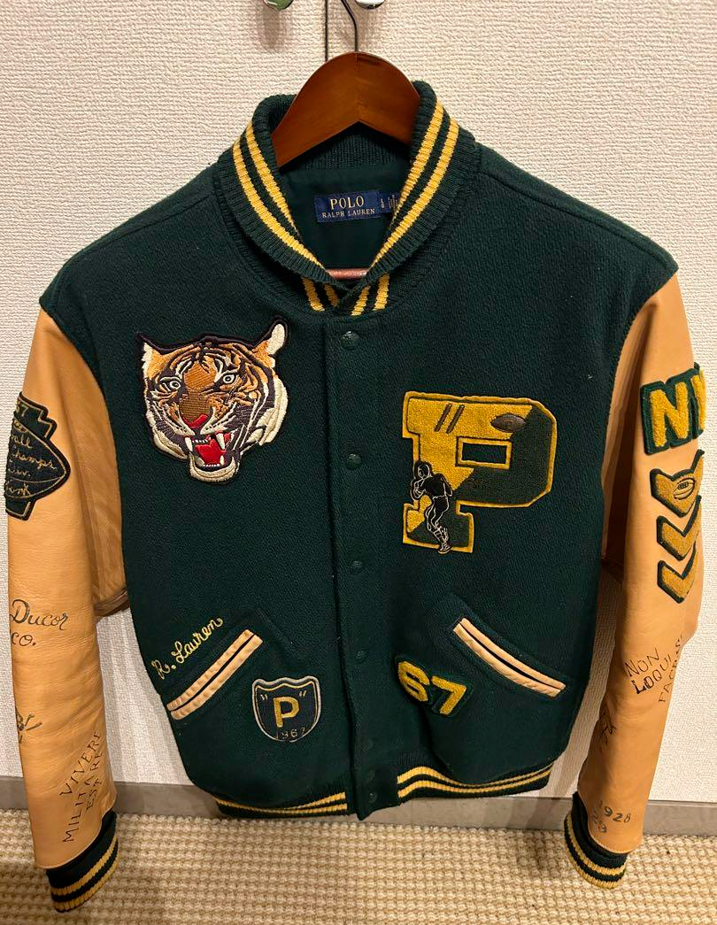 Rare sizes】Polo Ralph Lauren Tiger Varsity Jacket L Big Rare sizes】Polo Ralph Lauren Tiger Varsity Jacket L Big