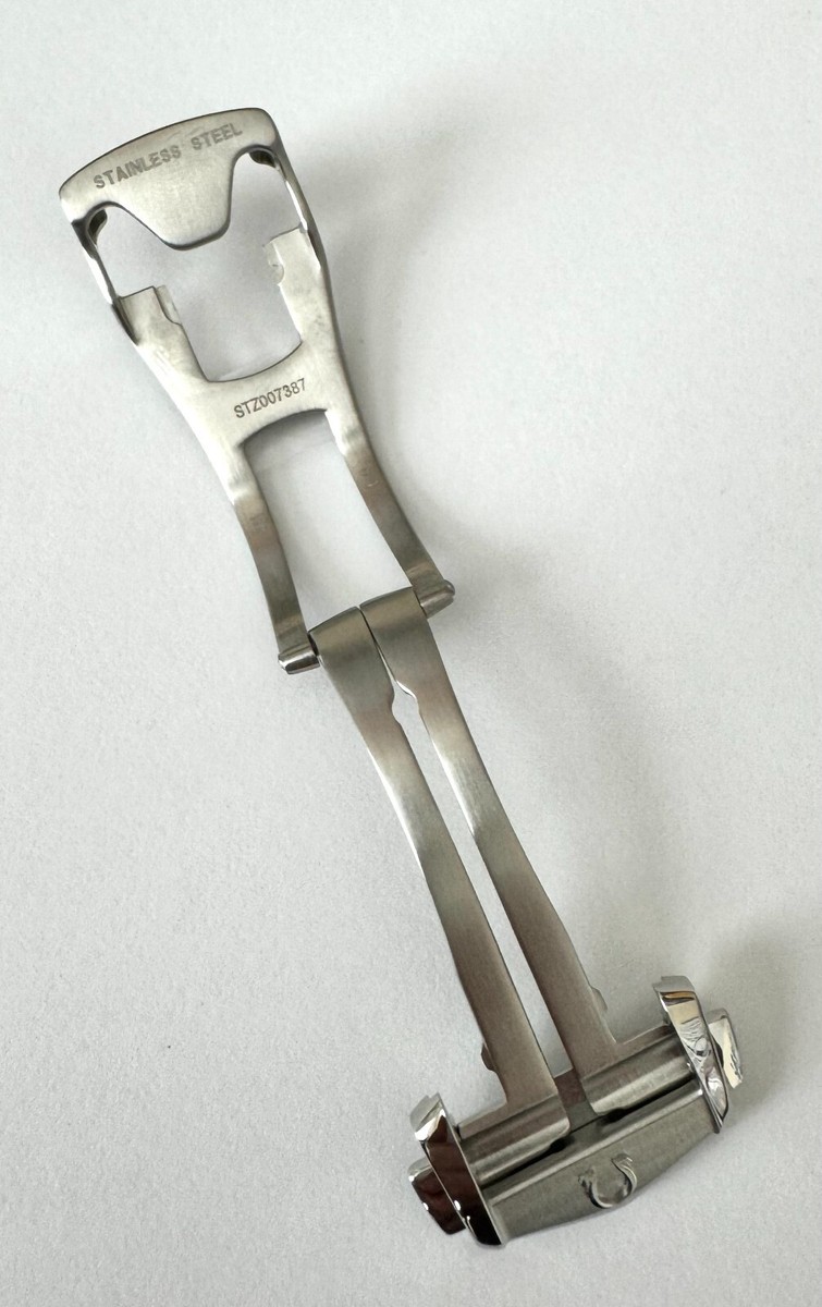 ORIGINAL OMEGA 16mm BRUSHED STEEL DEPLOYMENT WATCH BUCKLE CLASP