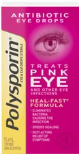 POLYSPORIN Antibiotic Pink Eye Eye Drops Relief Treatment Formula 15ml